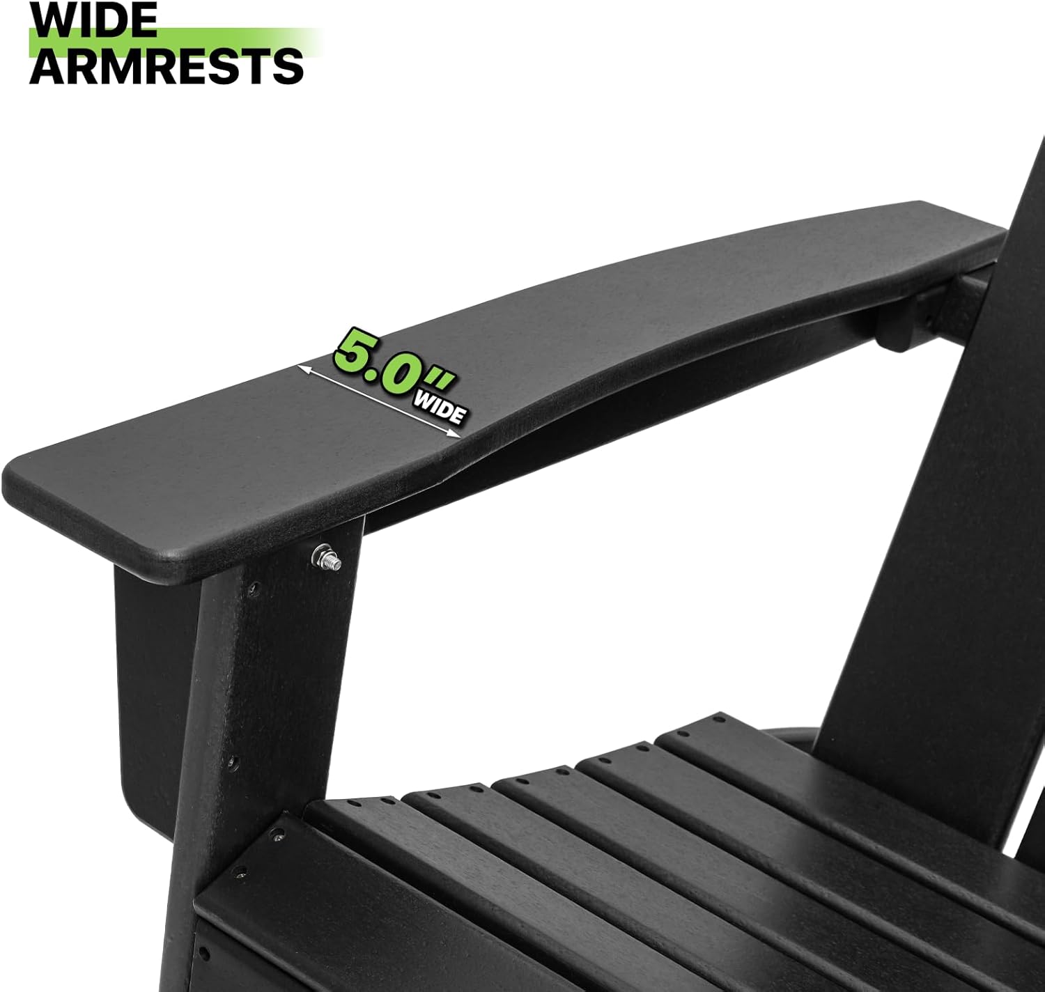 Magshion Juego de 2 sillas Adirondack para exteriores, sillas de plástico para patio, césped, jardín, sillas resistentes a la intemperie, capacidad