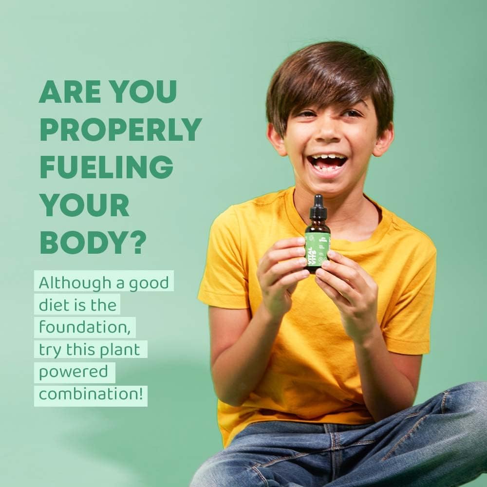 JoySpring Vitamina D3 líquida con vitamina D K2 para niños, apoyo inmunológico para niños, multivitamínico diario con raíz de bardana y saúco para