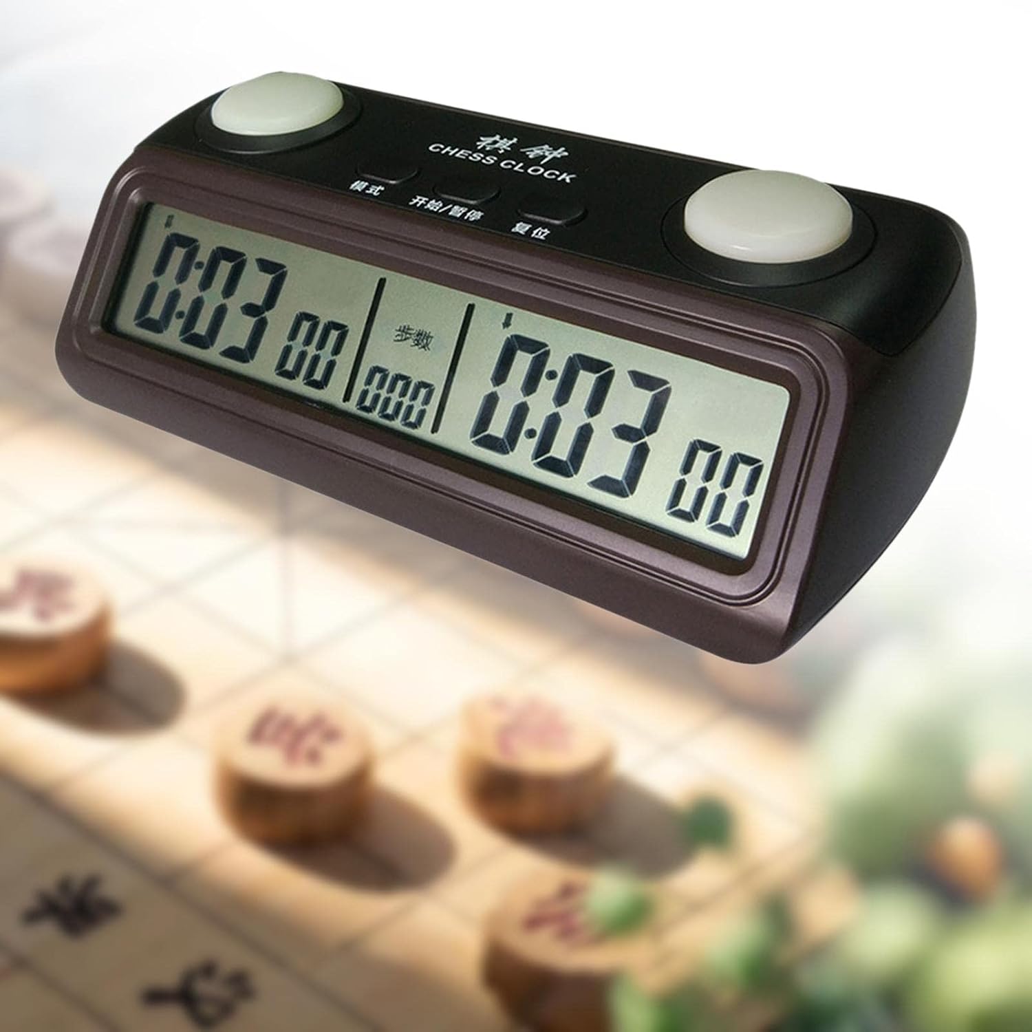 rockible Temporizador de reloj de ajedrez para juegos de mesa, temporizador electrónico de cuenta hacia arriba, temporizador digital de ajedrez para