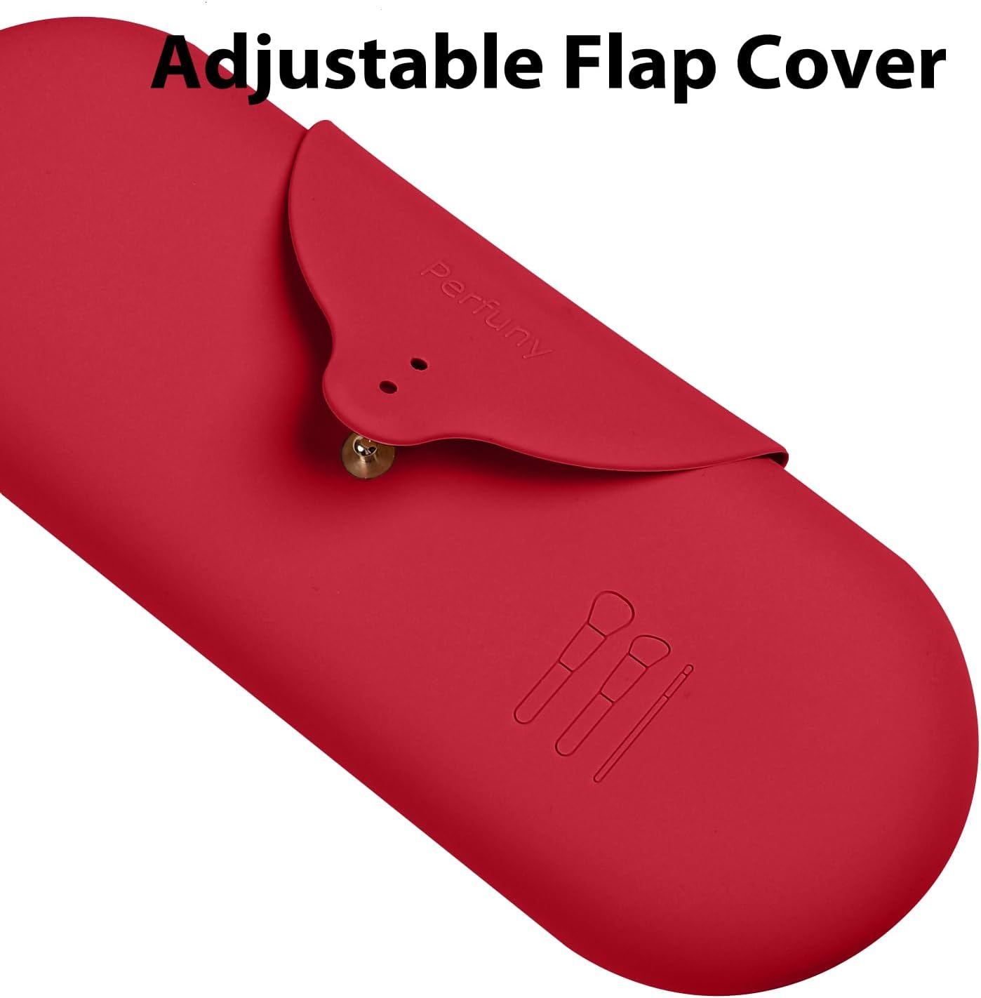 Perfuny Estuche para brochas de maquillaje de viaje, estuche de viaje para brochas de maquillaje, estuche de viaje portátil para viajes (1 unidad),