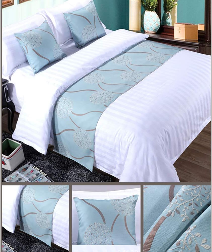 Twelve Bufanda de cama regalo 2 unids funda de almohada, corredor de cama ondulante, ropa de cama King, bufandas de casa de huéspedes, hotel,