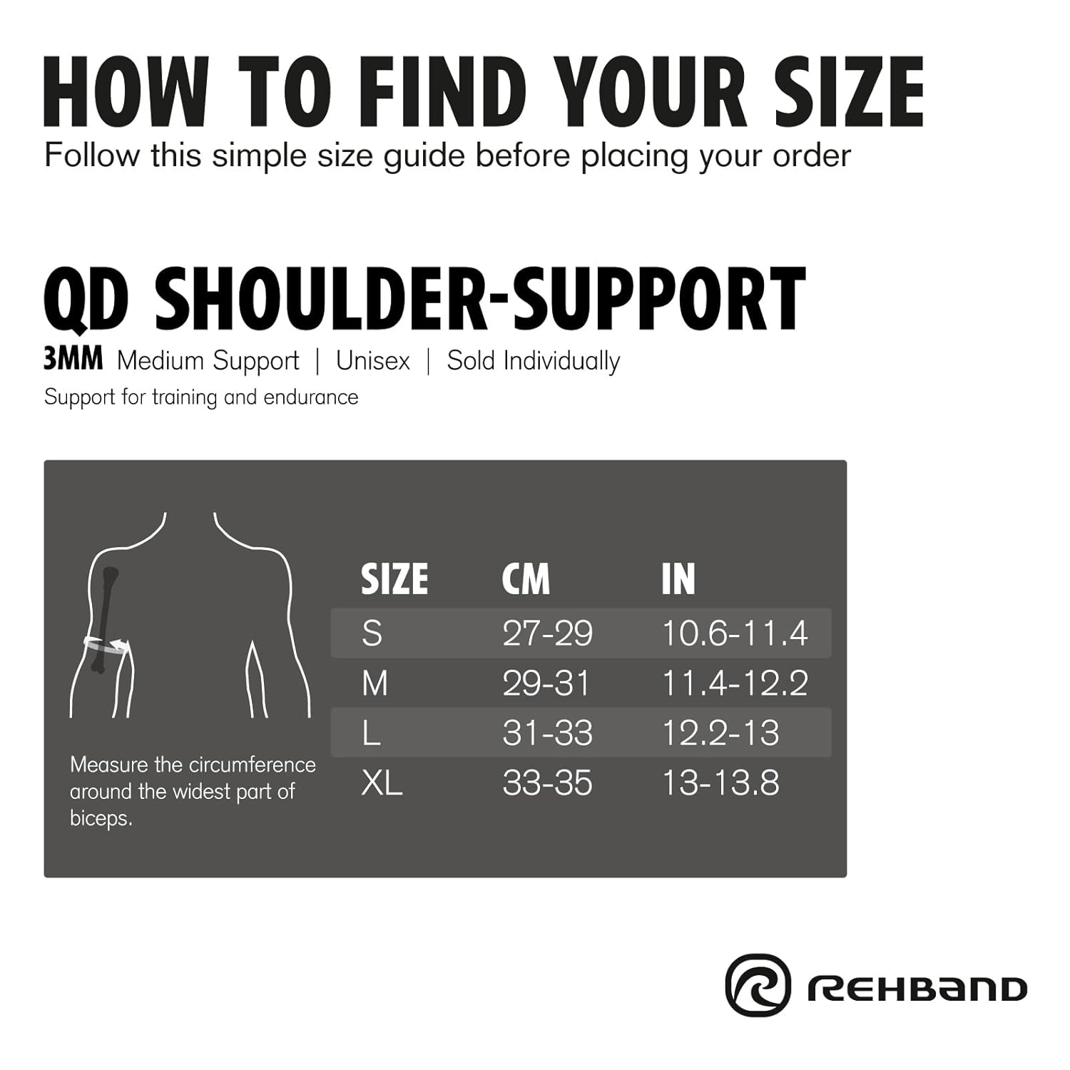 Rehband Soporte de hombro, soporte de hombro de neopreno ajustable para la vida cotidiana y deportes como tenis y béisbol, hombro para izquierda y