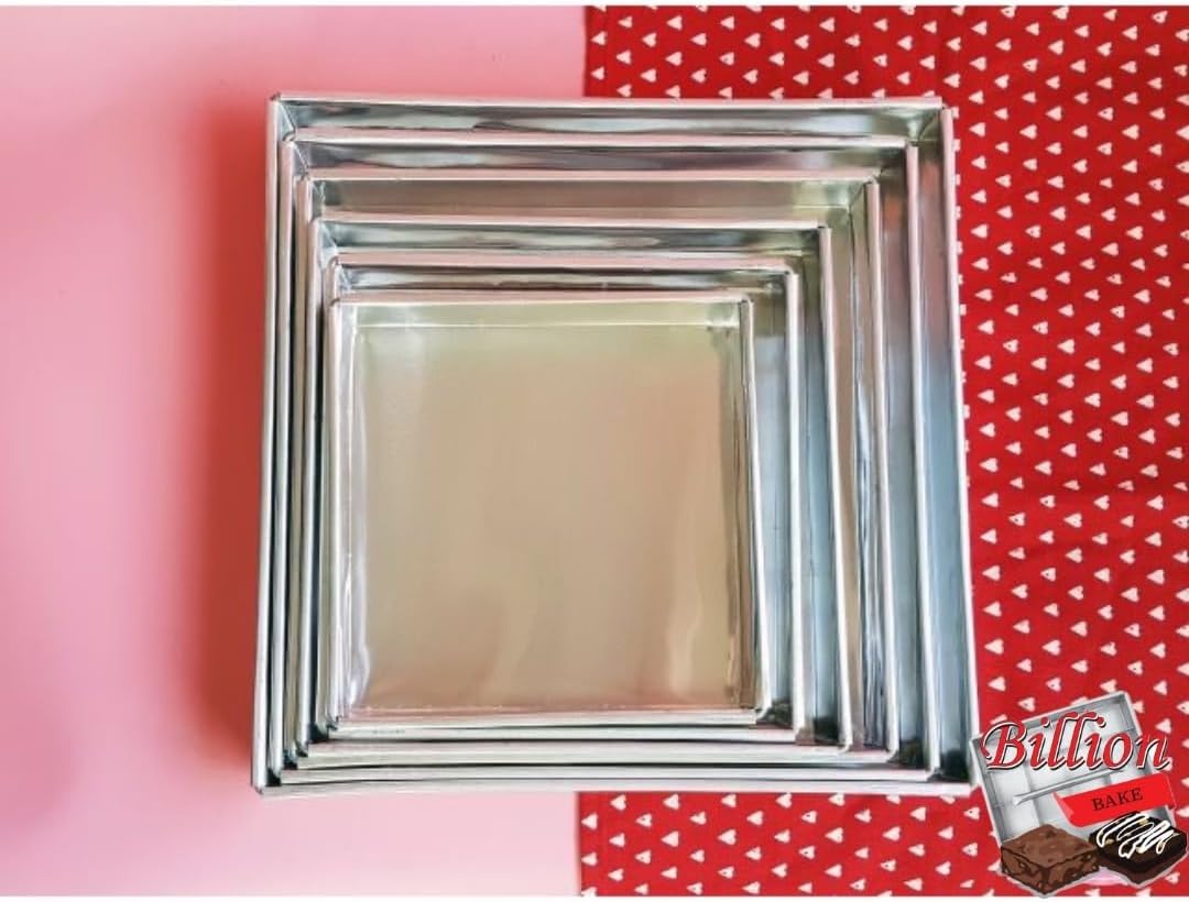Brownie Cutter – Molde para hornear de acero inoxidable 100% de 8,9,10,11,12 pulgadas, resistente para hornear o rebanador que asegura bordes