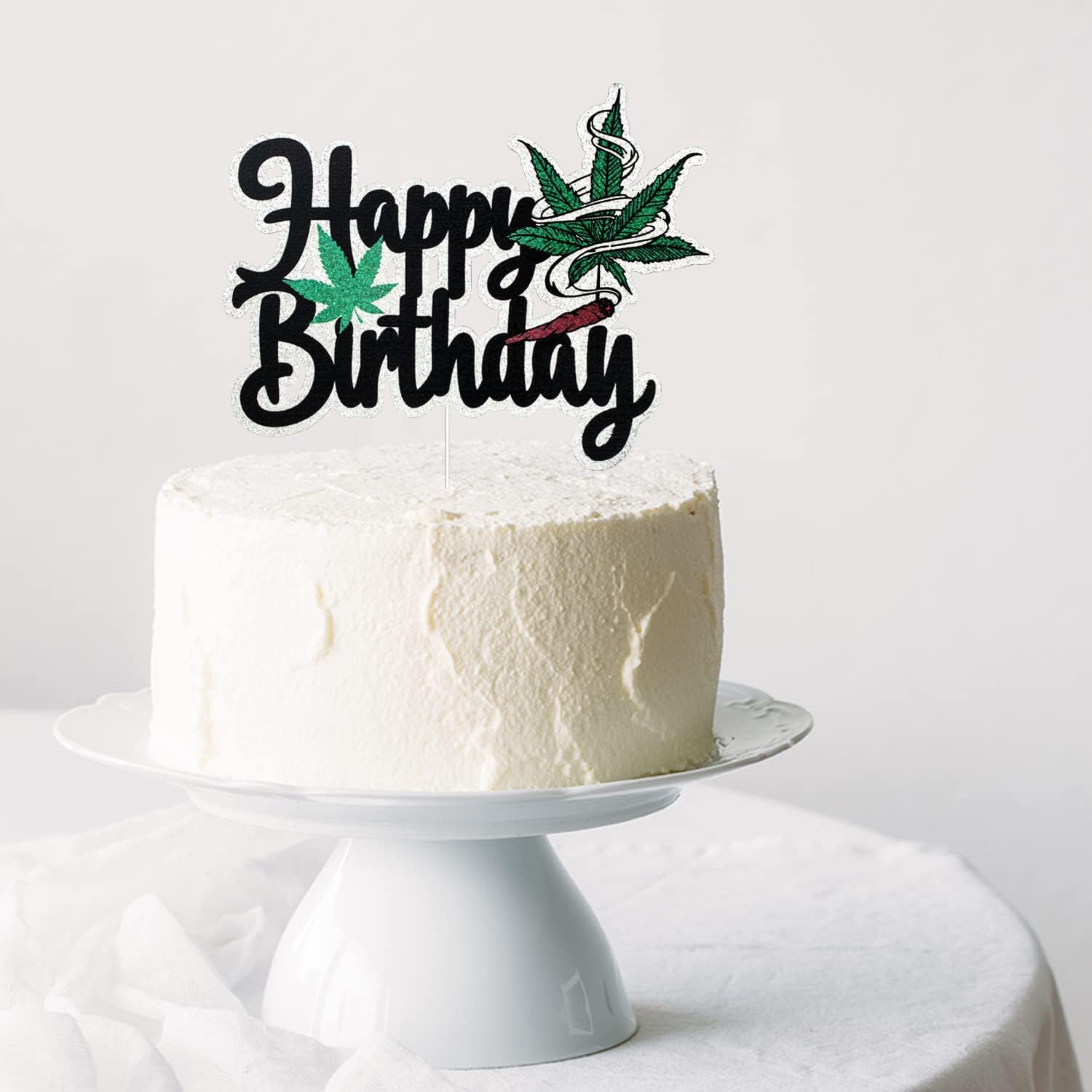 Decoración para tarta de cumpleaños con hojas de maceta  Decoración para tarta de cumpleaños con texto en inglés Have a Dope  Decoraciones de