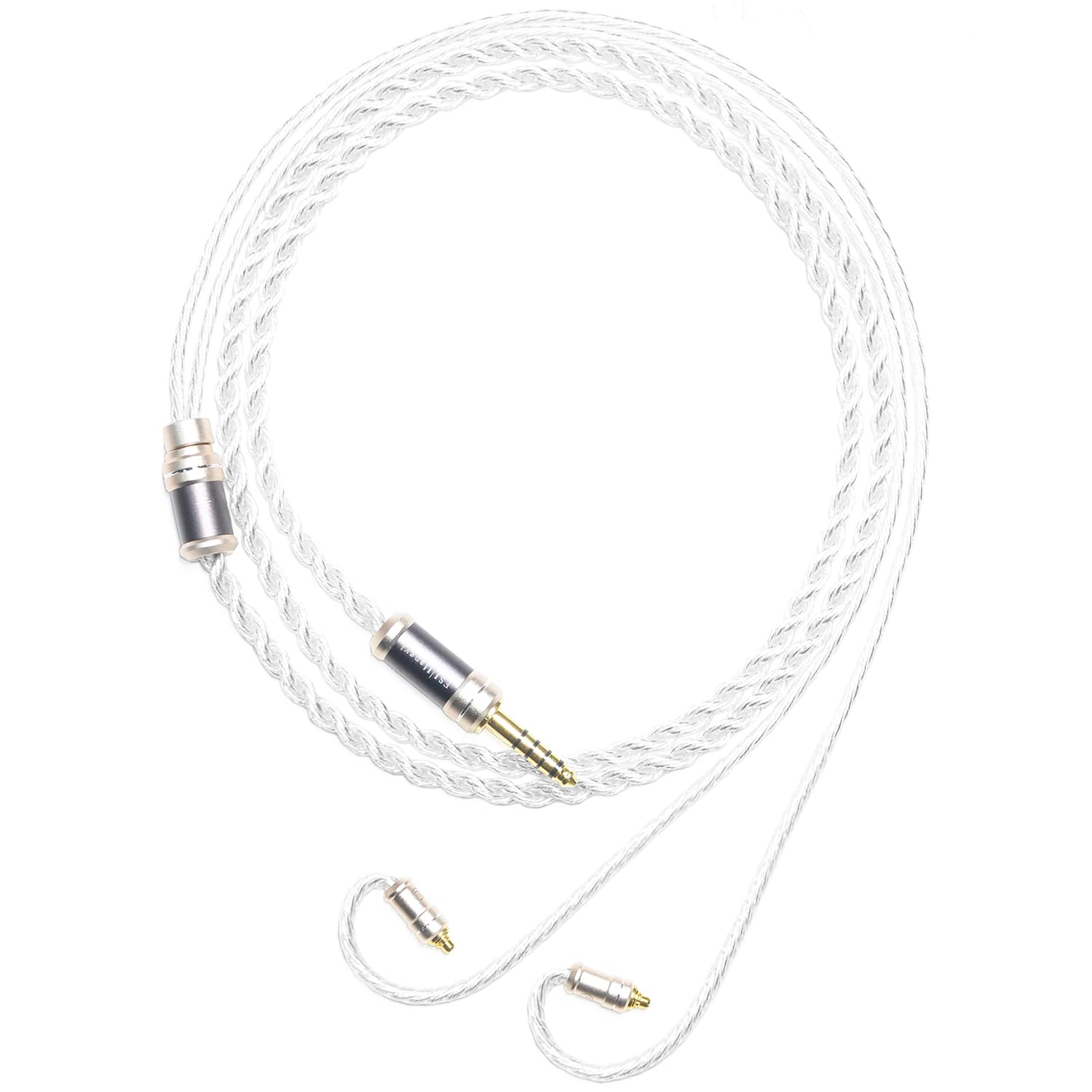 OFC – Cable de 8 hebras de 19 núcleos para auriculares mejorado de alta fidelidad, cable de equilibrio para auriculares Sennheiser IE300 IE600 IE900