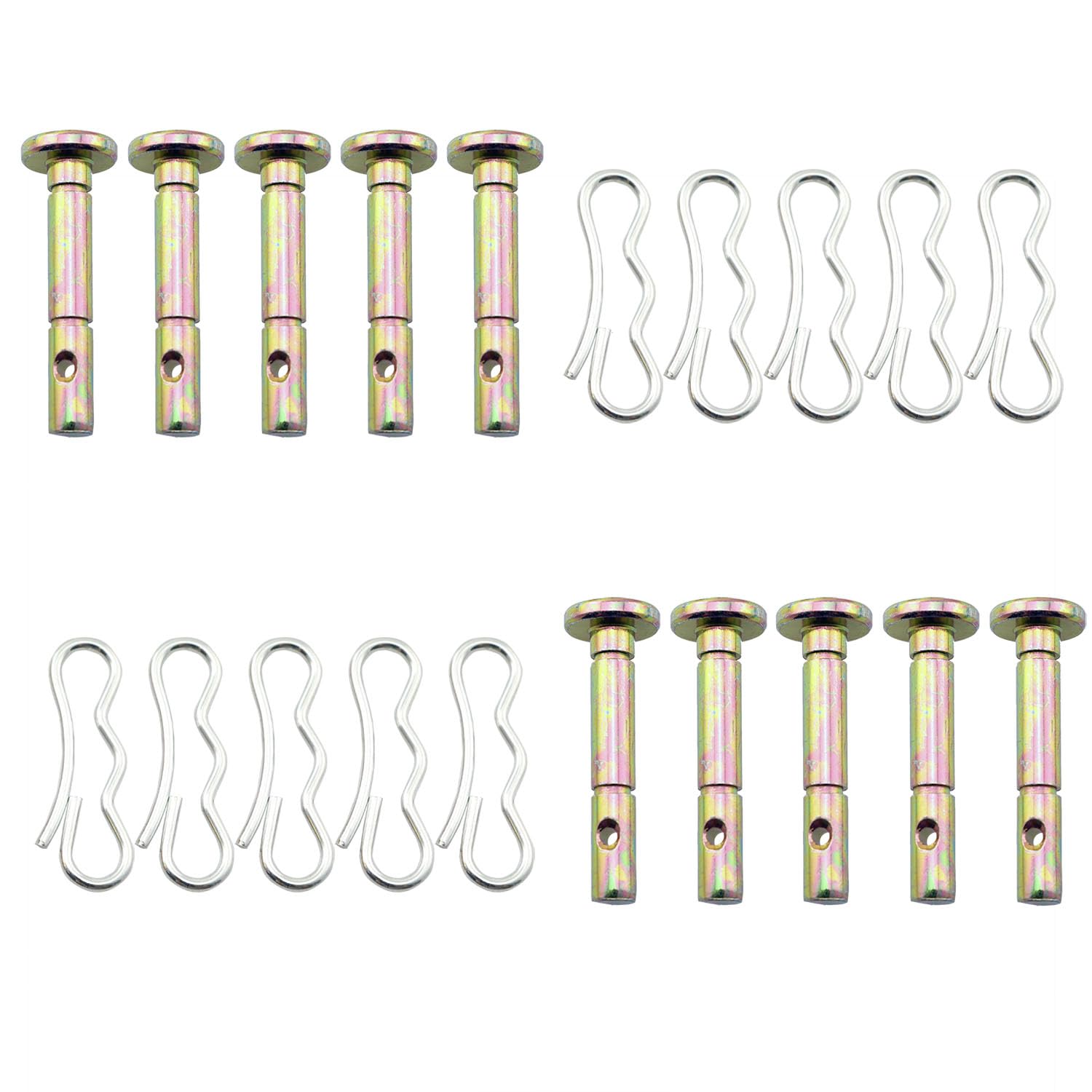 738-04124A y 714-04040 Pasadores de corte y pasadores de chaveta DZS ELEC 10 piezas 738-04124 y pasadores de chaveta 714-04040 para quitanieves Cub