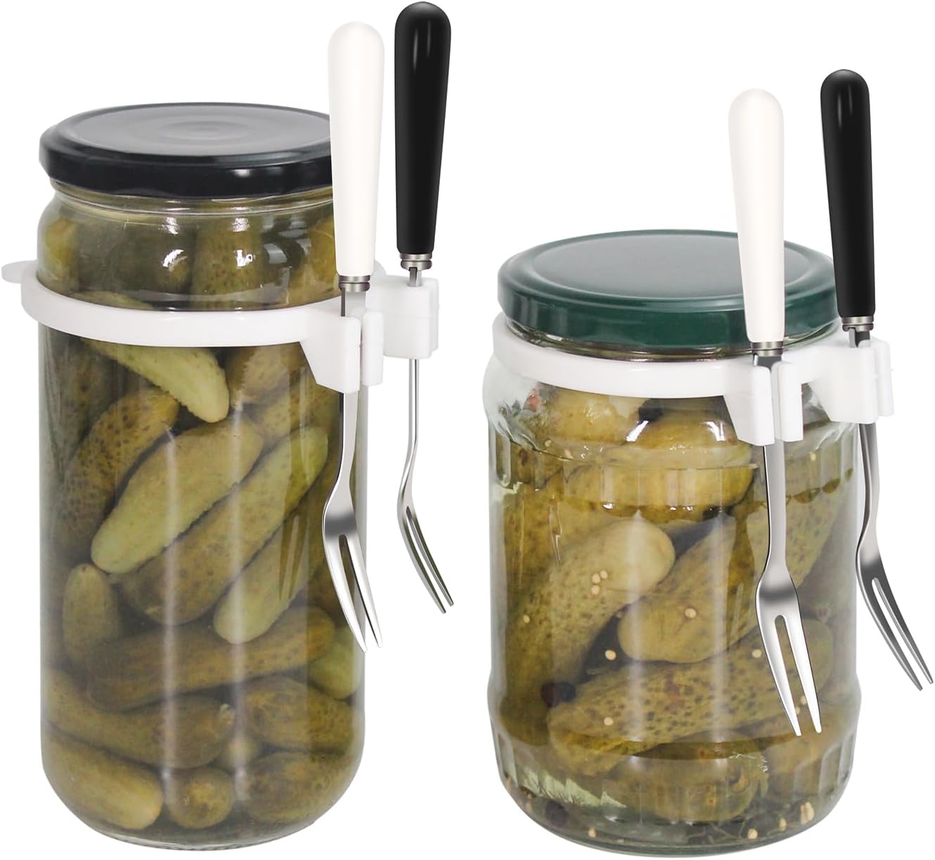 Tenedor para pepinillos compatible con la mayoría de los frascos de conserva, tenedor de acero inoxidable duradero para una fácil extracción de