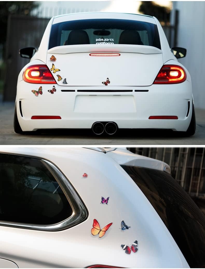 Calcomanías de vinilo de mariposa para automóvil, diseño de mariposas e insectos, impermeables, para parachoques, automóviles, motocicletas, cascos,