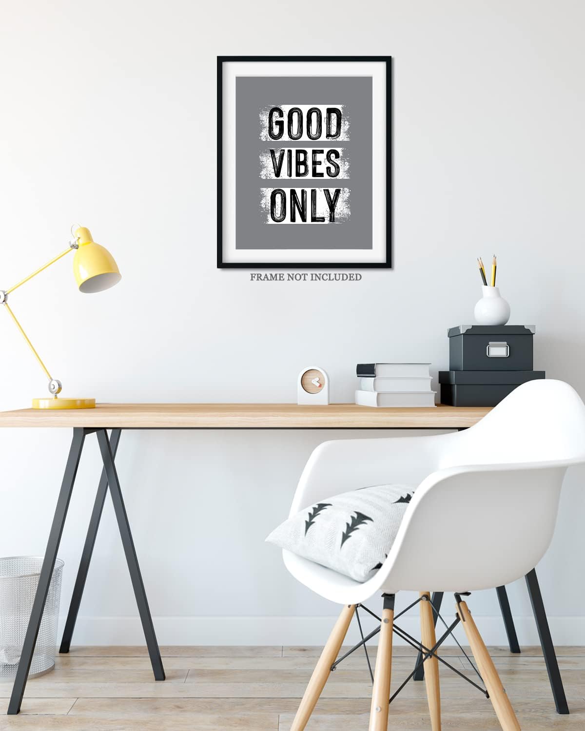 Good Vibes Only – Decoración de oficina – Decoración de pared para dormitorio – Arte de pared inspirador – Decoración de habitación para niños