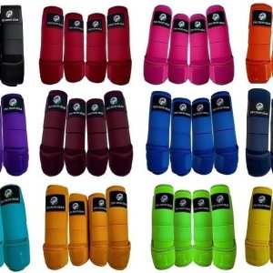 Botas de cepillado de medicina para caballos Juego de 2 y juego de 4 en 14 colores Botas de cepillado de medicina para caballos Juego de 2 y juego de 4 en 14 colores