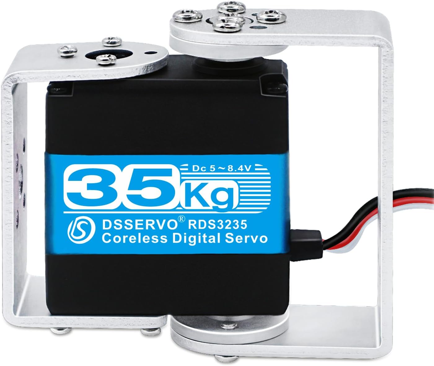77.2 lbs Robot Servo Coreless Motor High Torque de acero inoxidable Engranaje Servos de dirección digital con soportes de montaje