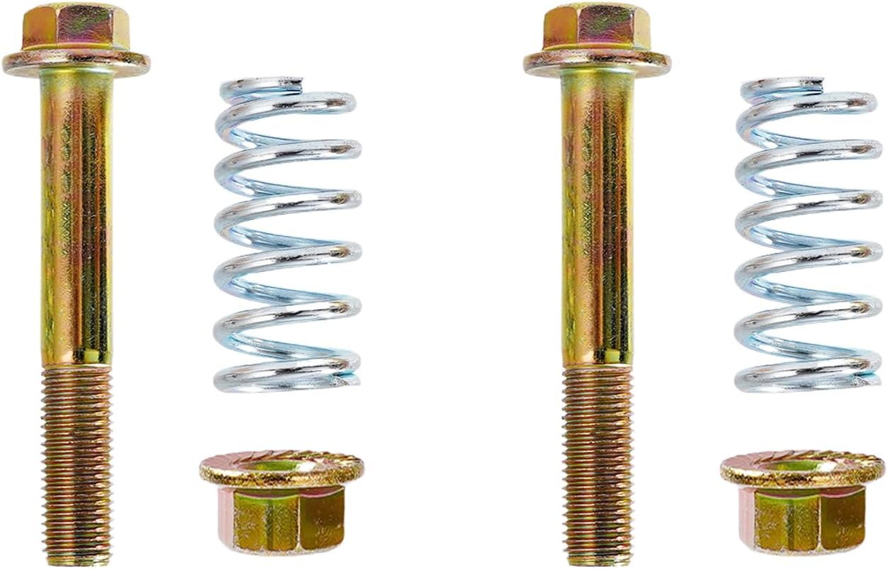 M10-0.049 x 2.638 in Kit de pernos y tuercas de resorte de escape, clase 10.9 de repuesto para pernos de escape y kit de accesorios de resorte (4)