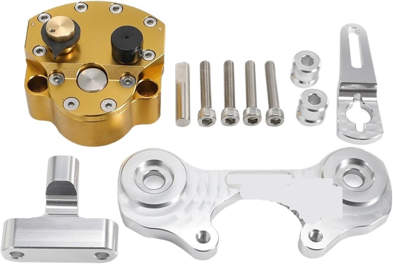Amortiguador de motocicleta Estabilizador de amortiguador de dirección de motocicleta con soporte de montaje apto para Yamaha XJ6 Diversion FZ6R