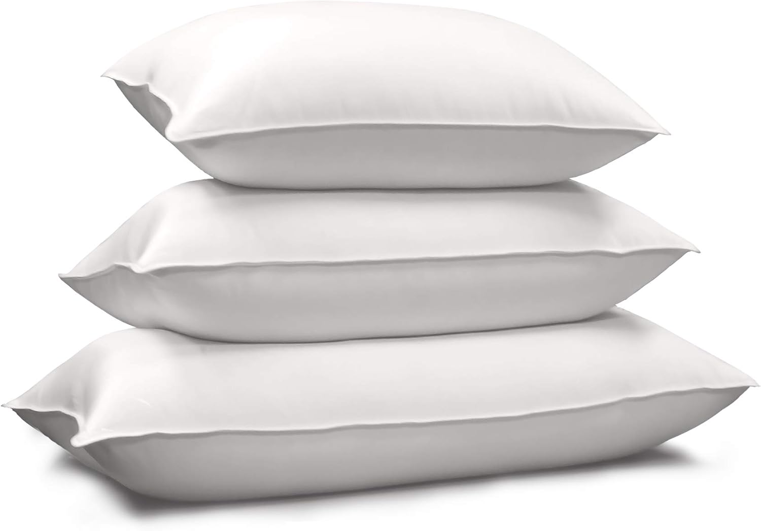 Blue Ridge Home Fashions White Siberian – Almohada de algodón Pima de 1000 hilos, 600 relleno, fabricada en Estados Unidos, tamaño King