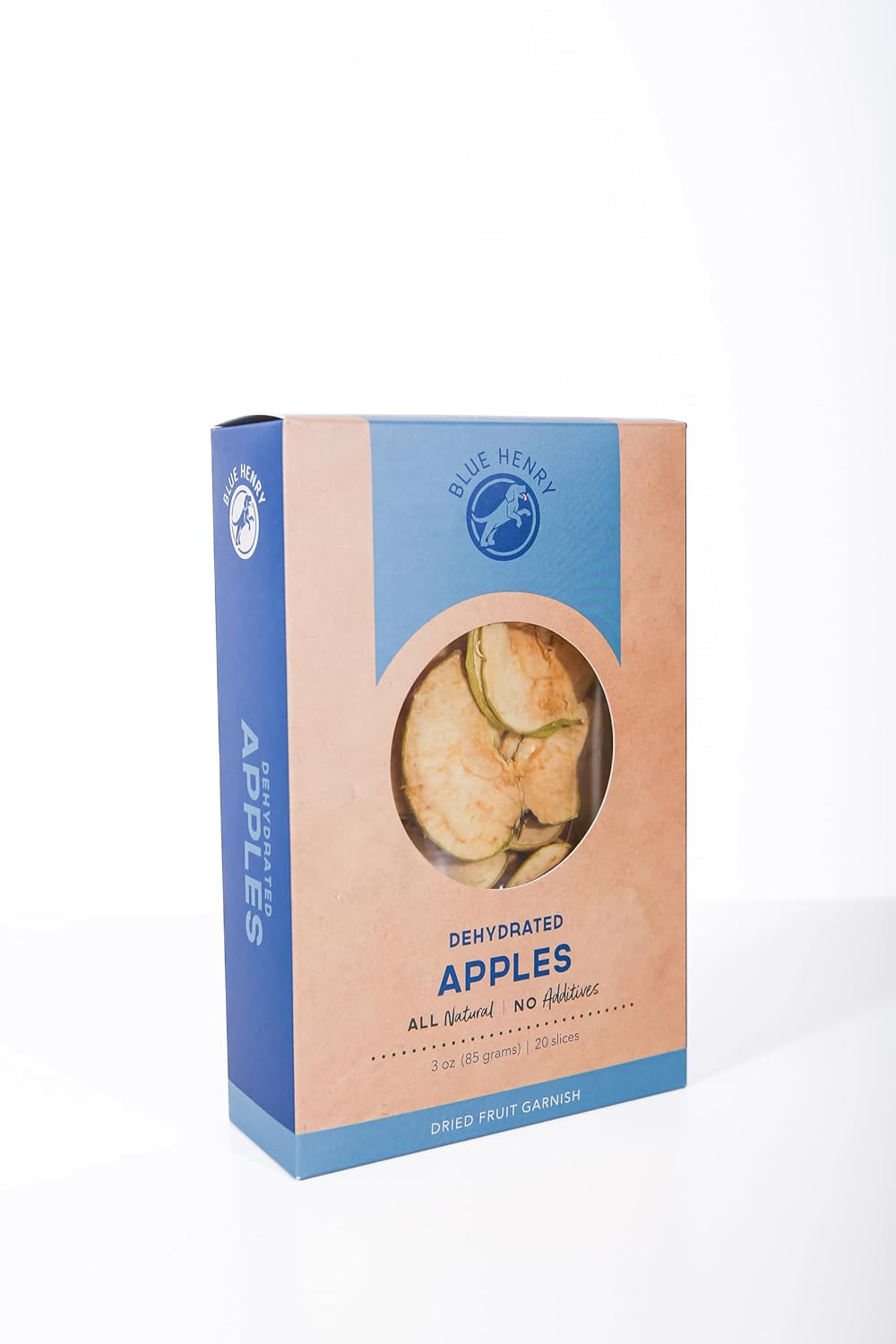 BlueHenry Rebanadas deshidratadas de manzana, 3 onzas, más de 20 chips de manzana, hechas en Estados Unidos, totalmente naturales, veganas, sin