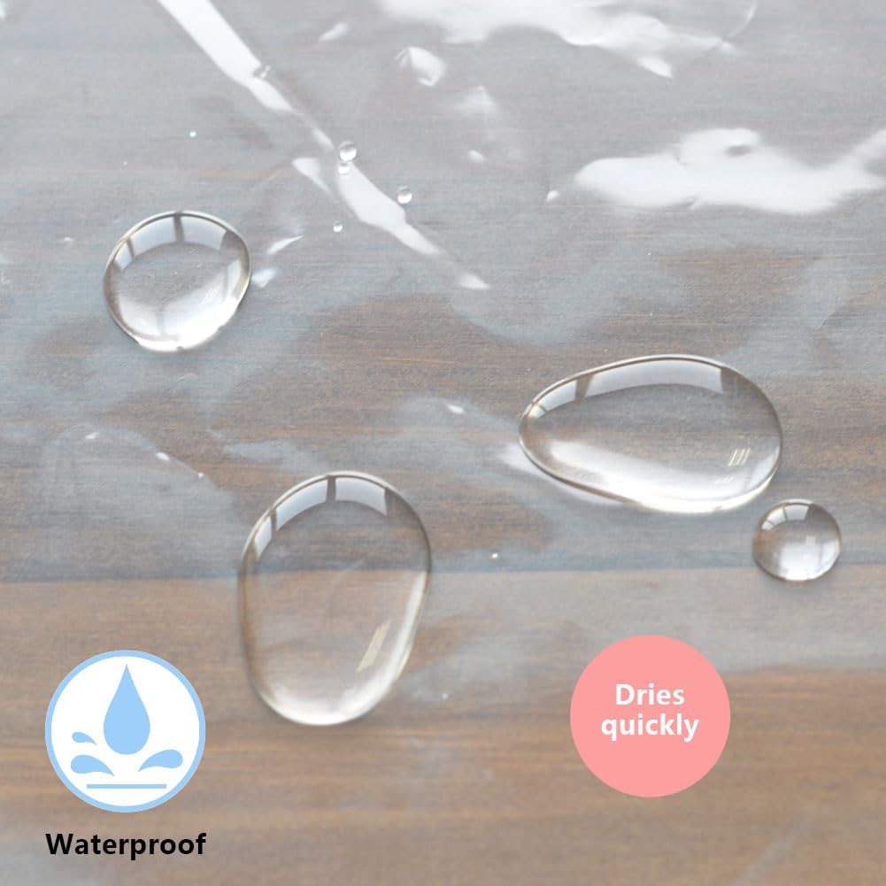 YISURE Cortina de ducha extra ancha y corta de 96 x 60 pulgadas, juego de cortinas de ducha transparentes de plástico Peva impermeable con 5 imanes