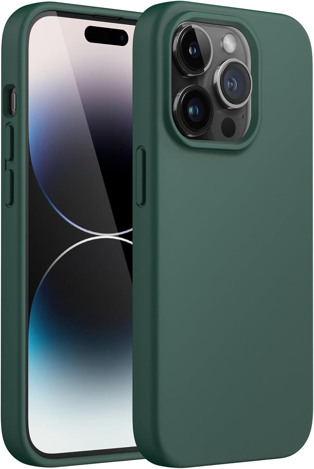 JETech Funda de silicona para iPhone 14 Pro de 6.1 pulgadas, suave al tacto, funda protectora de cuerpo completo, a prueba de golpes con forro de