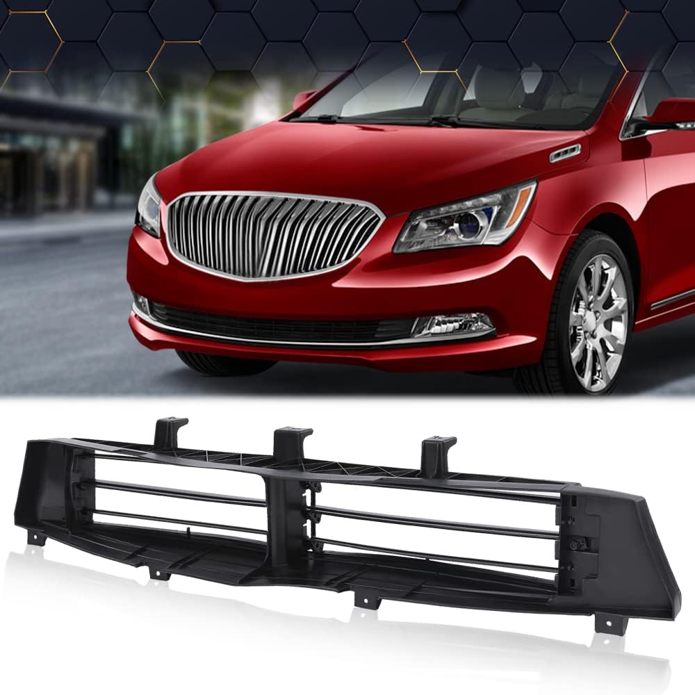 PIT66 Parachoques delantero parrilla obturador compatible con 2014 2015 2016 Buick LaCrosse Sedan sin controladormotoractuador