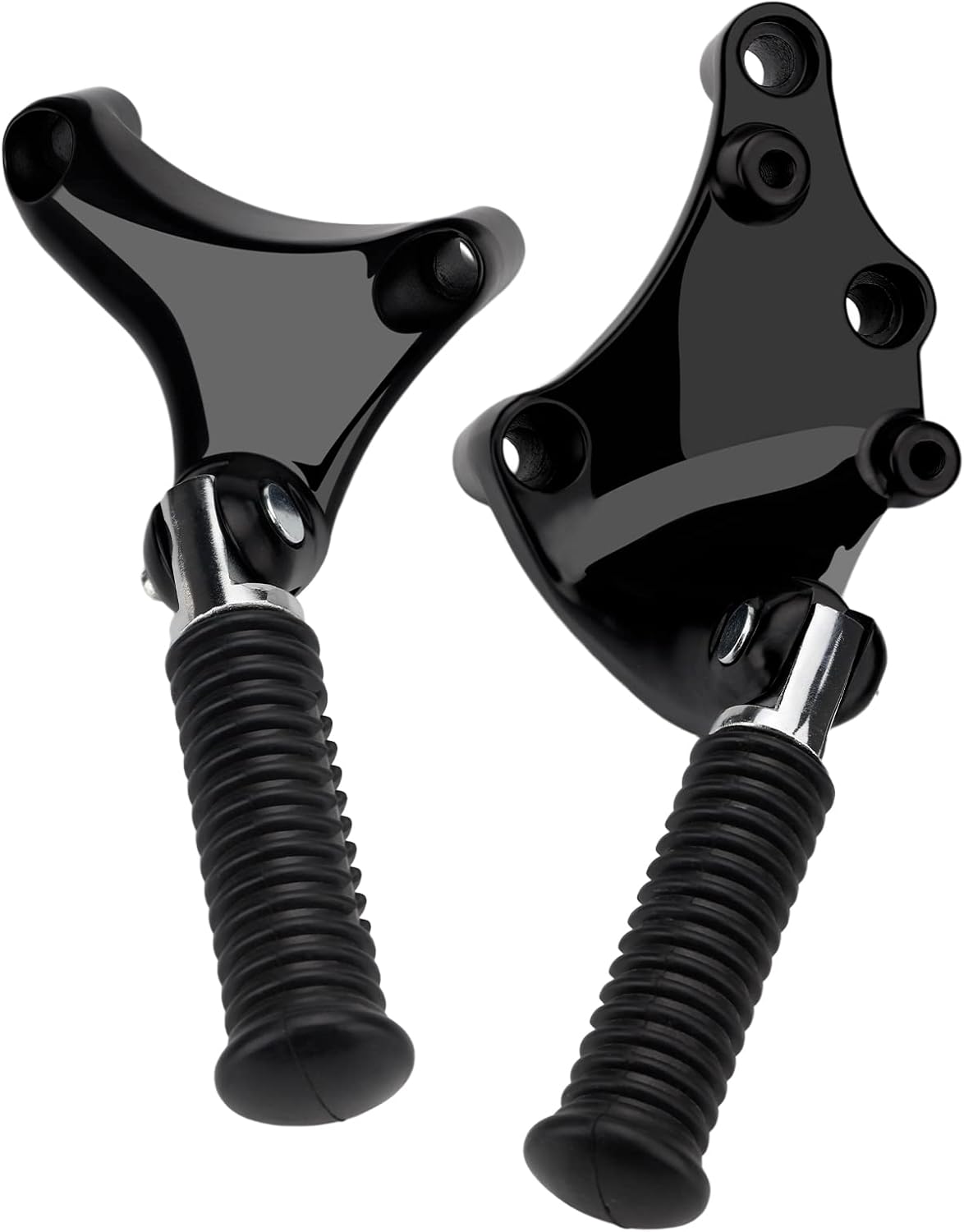 Estriberas de pasajero trasero para motocicleta, pedal negro con soporte de montaje compatible con Harley Sportster Iron XL 883 1200 X48 72 2014-2021