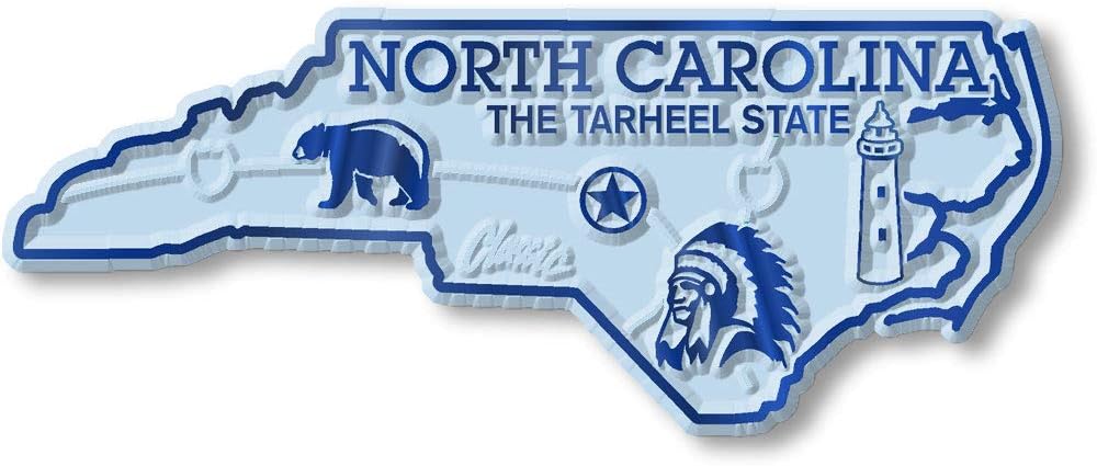 Imán con diseño de mapa de estado, North Carolina