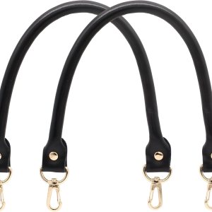 Piutouyar Correas de cuero genuino negro para monederos, correa de cuero corta de 15.7 pulgadas, repuesto de asa de bolso para bolso, bolsa de Piutouyar Correas de cuero genuino negro para monederos, correa de cuero corta de 15.7 pulgadas, repuesto de asa de bolso para bolso, bolsa de