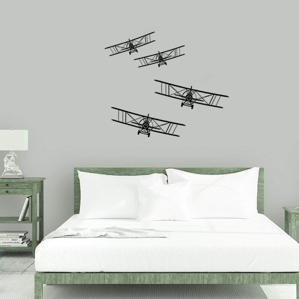 2 calcomanías de pared de avión, calcomanías de pared de aviones extraíbles para sala de estar, dormitorio, decoración del hogar, mural de arte para