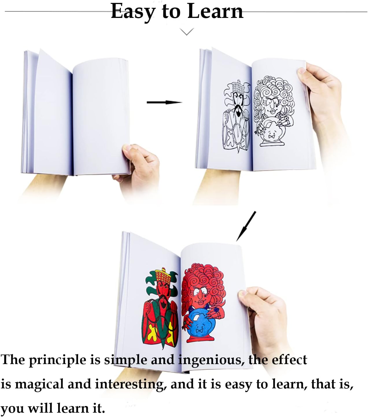 sumrica Magic – 1 libro mágico para colorear, para niños, adolescentes y adultos (amarillo grande)