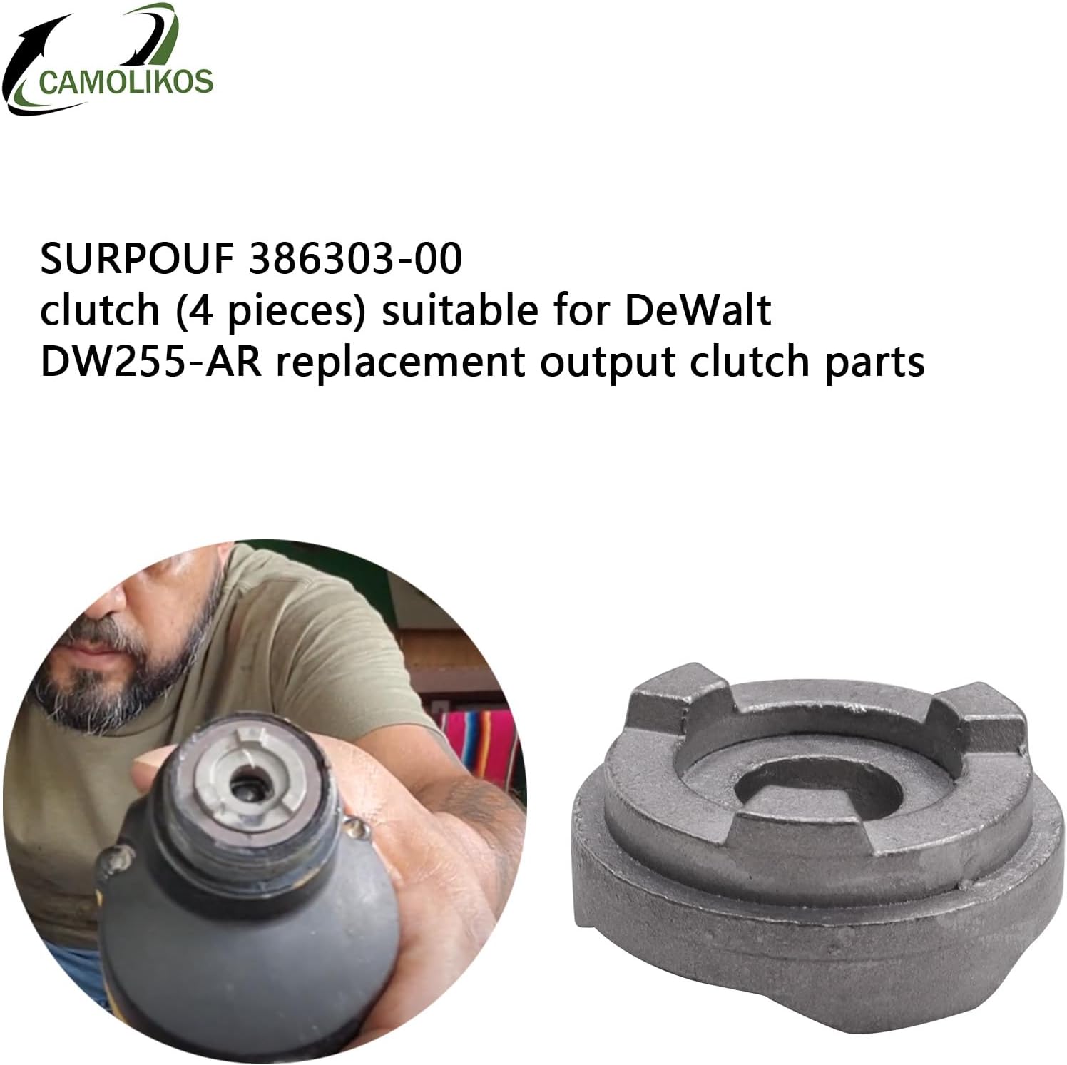 386303-00 Embragues de repuesto 2PACK para DeWalt DW255-AR