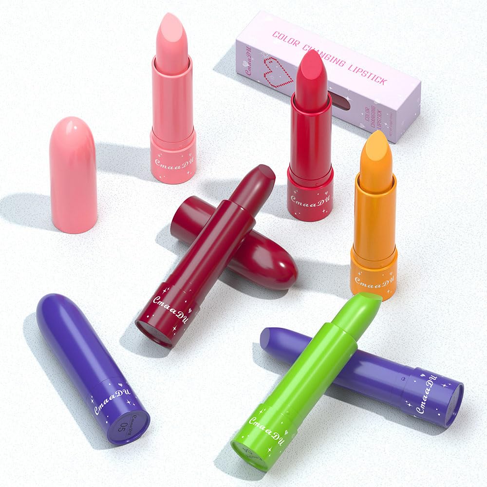 BINGBRUSH 3 lápices labiales que cambian de color, tamaño Queen, de larga duración, hidratante, bálsamo labial, brillo de labios, tinte de labios,