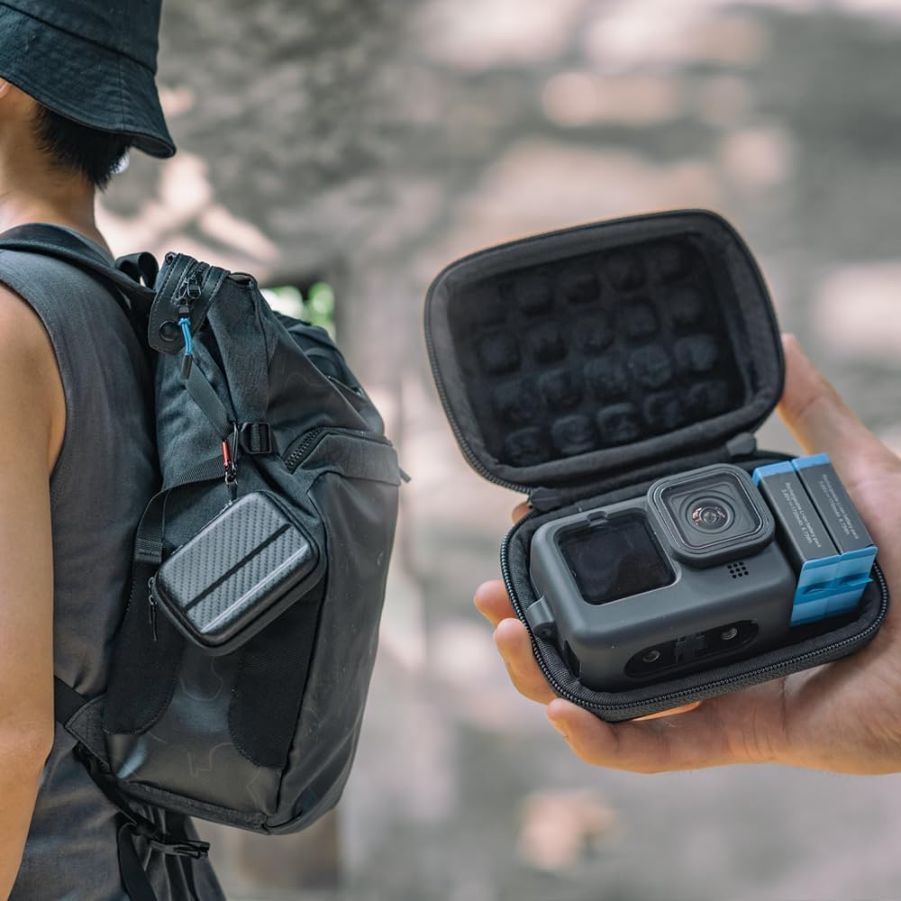 SUREWO Mini Pro estuche de transporte para GoPro, funda rígida de almacenamiento de viaje para Hero 121110987654, DJI Osmo Action 43, AKASO, cámara