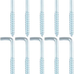 WELWIK Gancho de tornillo en forma de L Gancho de acero al carbono Autorroscante ángulo recto 2.638×0.787 in montado en la pared Tornillo recto en WELWIK Gancho de tornillo en forma de L Gancho de acero al carbono Autorroscante ángulo recto 2.638×0.787 in montado en la pared Tornillo recto en