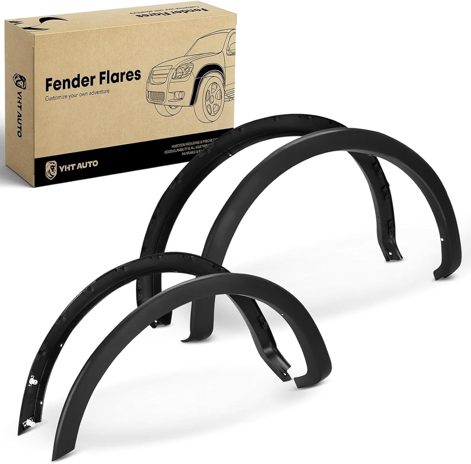 YHTAUTO Juego de 4 guardabarros estilo fábrica de equipo original compatibles con Ford F-150 2009-2014 de 67 pulgadas  78.8 pulgadas  97.8 pulgadas