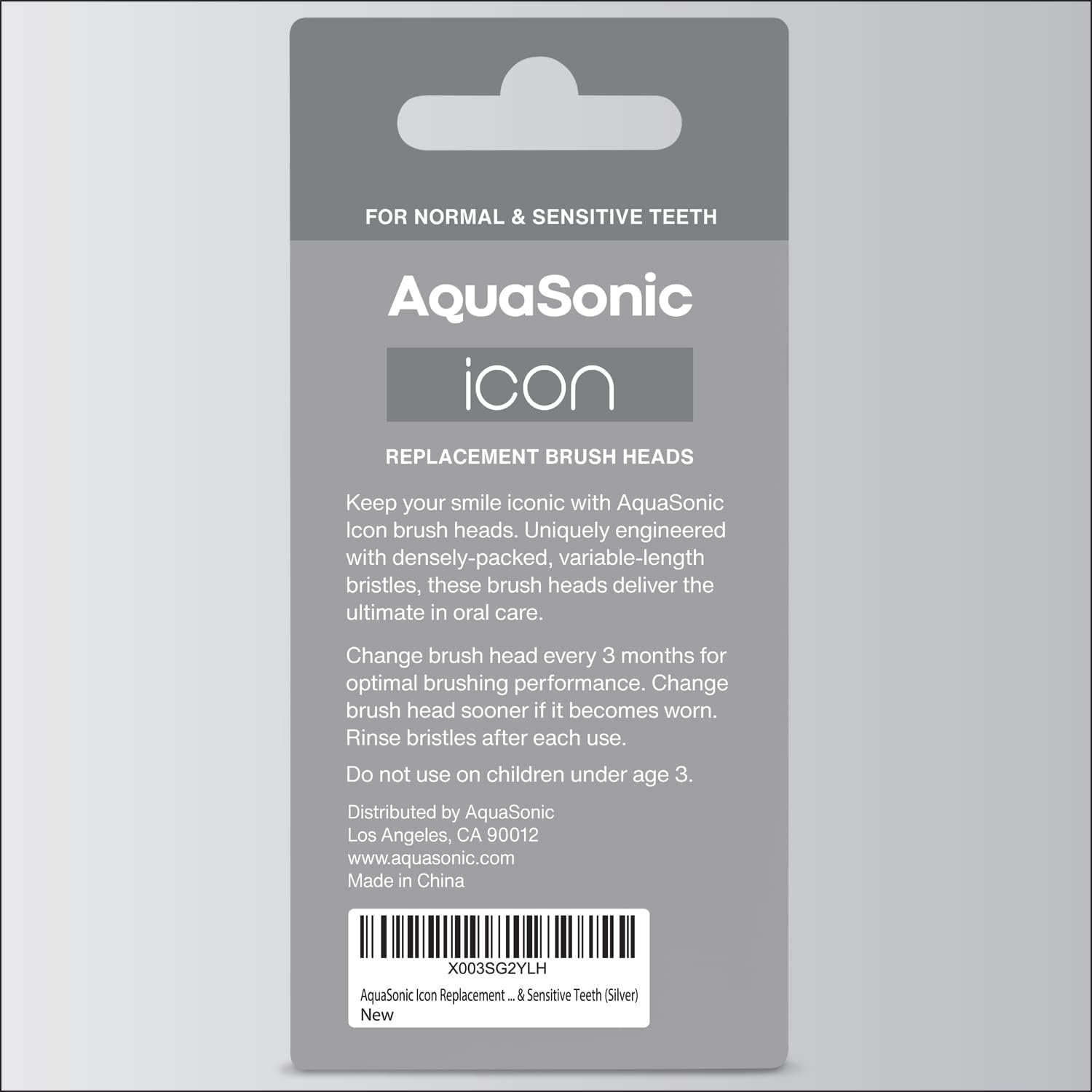 AquaSonic Icon – Cabezales de cepillo de repuesto  Compatible con AquaSonic Icon Cepillo de dientes  2 cabezales de cepillo  para dientes normales y