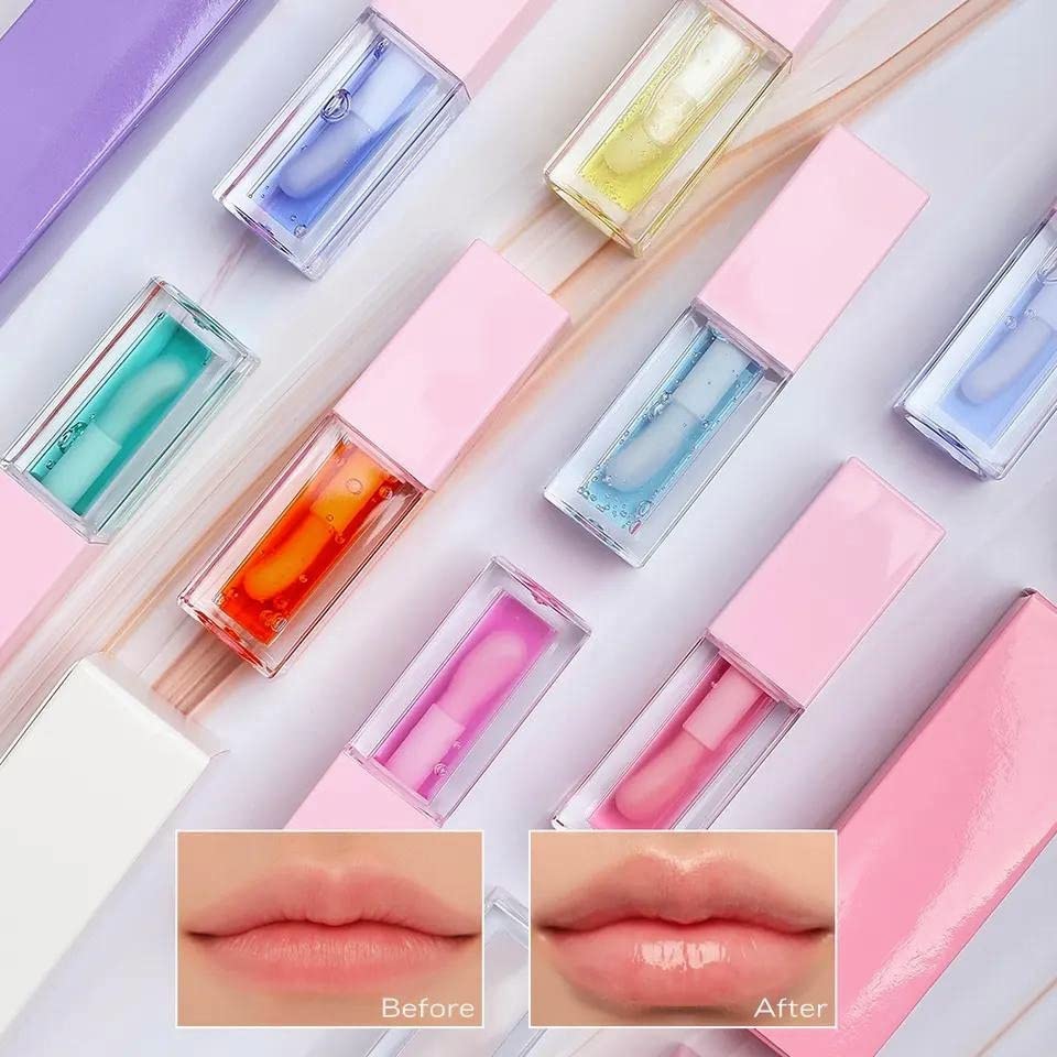 Glow Spark – Aceite hidratante de tinte labial con aceites esenciales y vitaminas para un brillo caliente y natural, relleno de labios y maquillaje