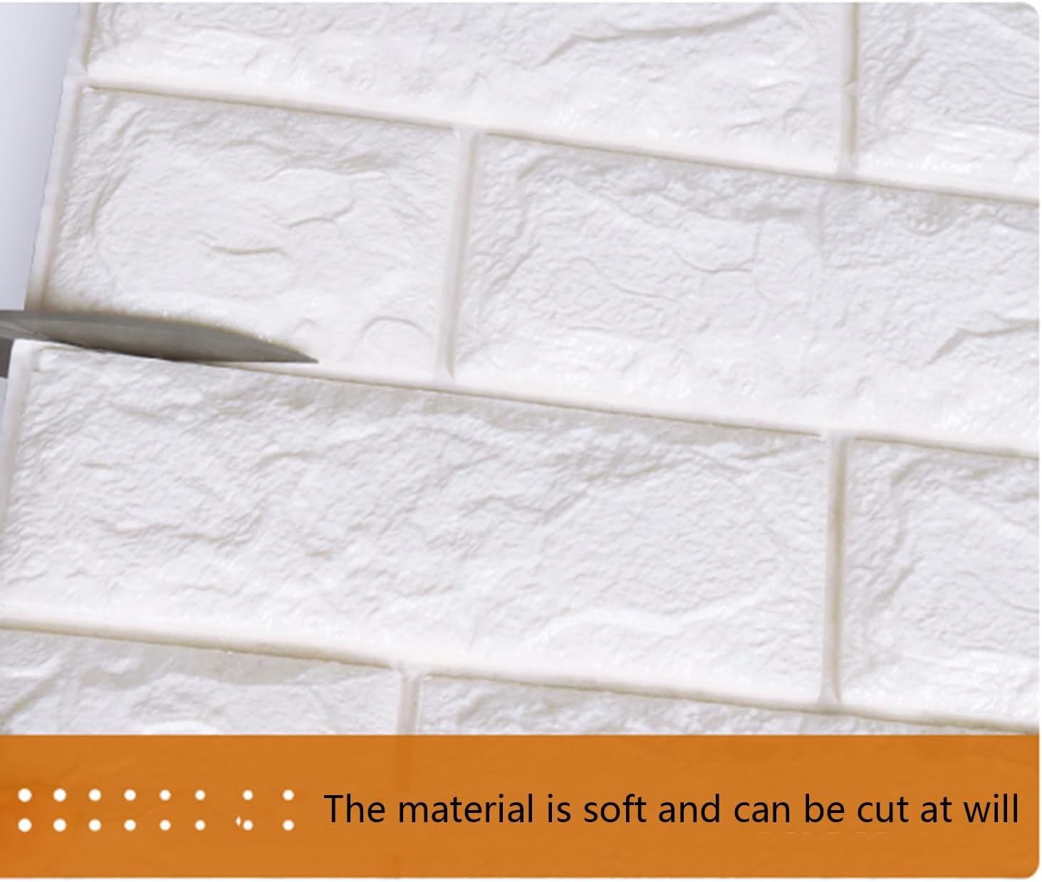 Paneles de pared de espuma 3D para pared de fondo XPEPanel impermeable paracocina, baño, sala de estar (color blanco, tamaño 70CMX10M)