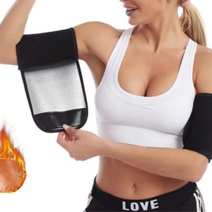 Recortadores de brazos para mujeres y hombres, entrenador de brazo para sudar sauna, bandas moldeadoras ajustables para sudar (un par), color negro, Recortadores de brazos para mujeres y hombres, entrenador de brazo para sudar sauna, bandas moldeadoras ajustables para sudar (un par), color negro,