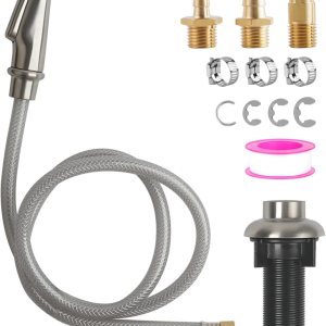 Hygie Rinse Pulverizador lateral para fregadero de cocina con conector lateral rápido compatible con reemplazo de cabezal de grifo Moen, accesorio Hygie Rinse Pulverizador lateral para fregadero de cocina con conector lateral rápido compatible con reemplazo de cabezal de grifo Moen, accesorio