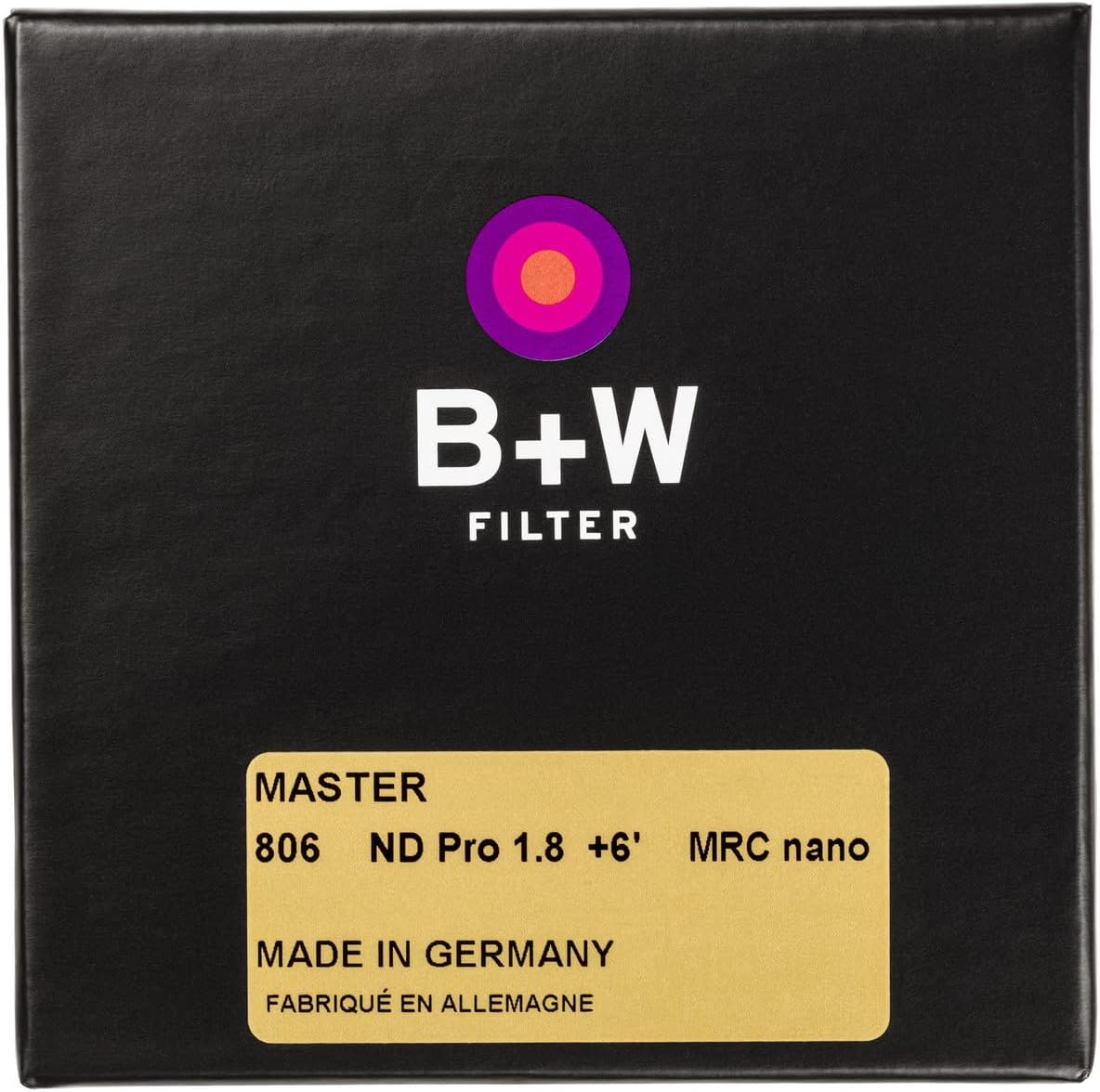 B+W Filtro de vidrio MRC Nano 806M de densidad neutra maestro de 2.047 in 1,8 (6 paradas)