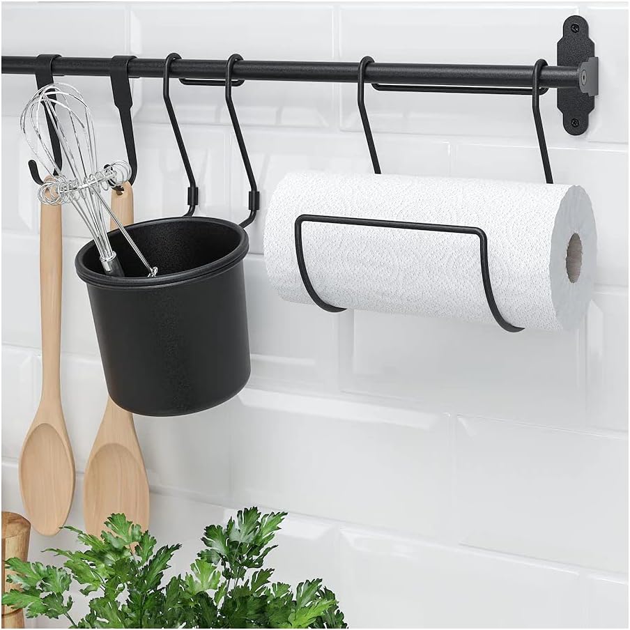 Ikea TSSP – Soporte para rollos de cocina, color negro