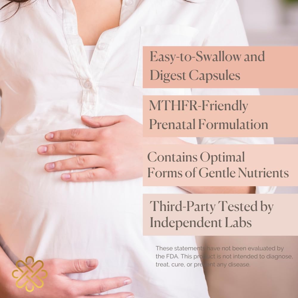 Vitaminas prenatales – Multivitamínico metilado para el embarazo con nutrientes biodisponibles – Nutrición para mamá y bebé, desarrollo fetal con