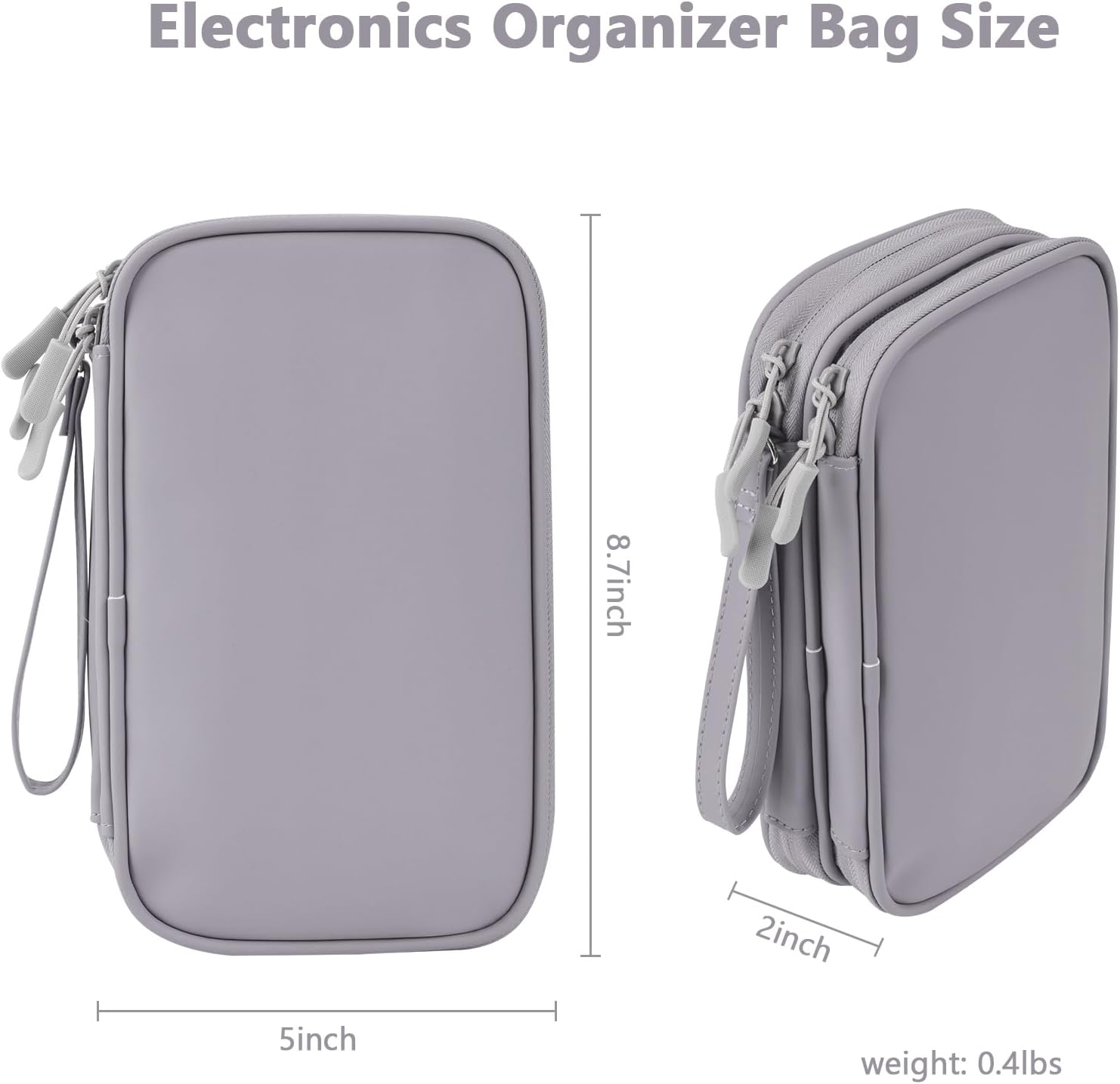 DDgro Organizador de viaje para cables, bolsa para organizar y almacenar electrónica, accesorios técnicos, cables, tarjetas, dinero y llaves, banco