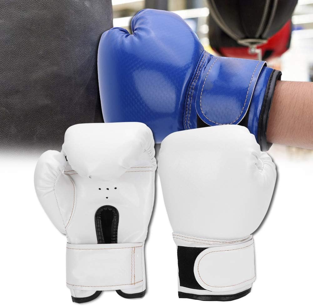 Ruiqas Guantes de boxeo para niños, guantes de boxeo de piel sintética, guantes de entrenamiento para gimnasio, protector de mano, guantes de