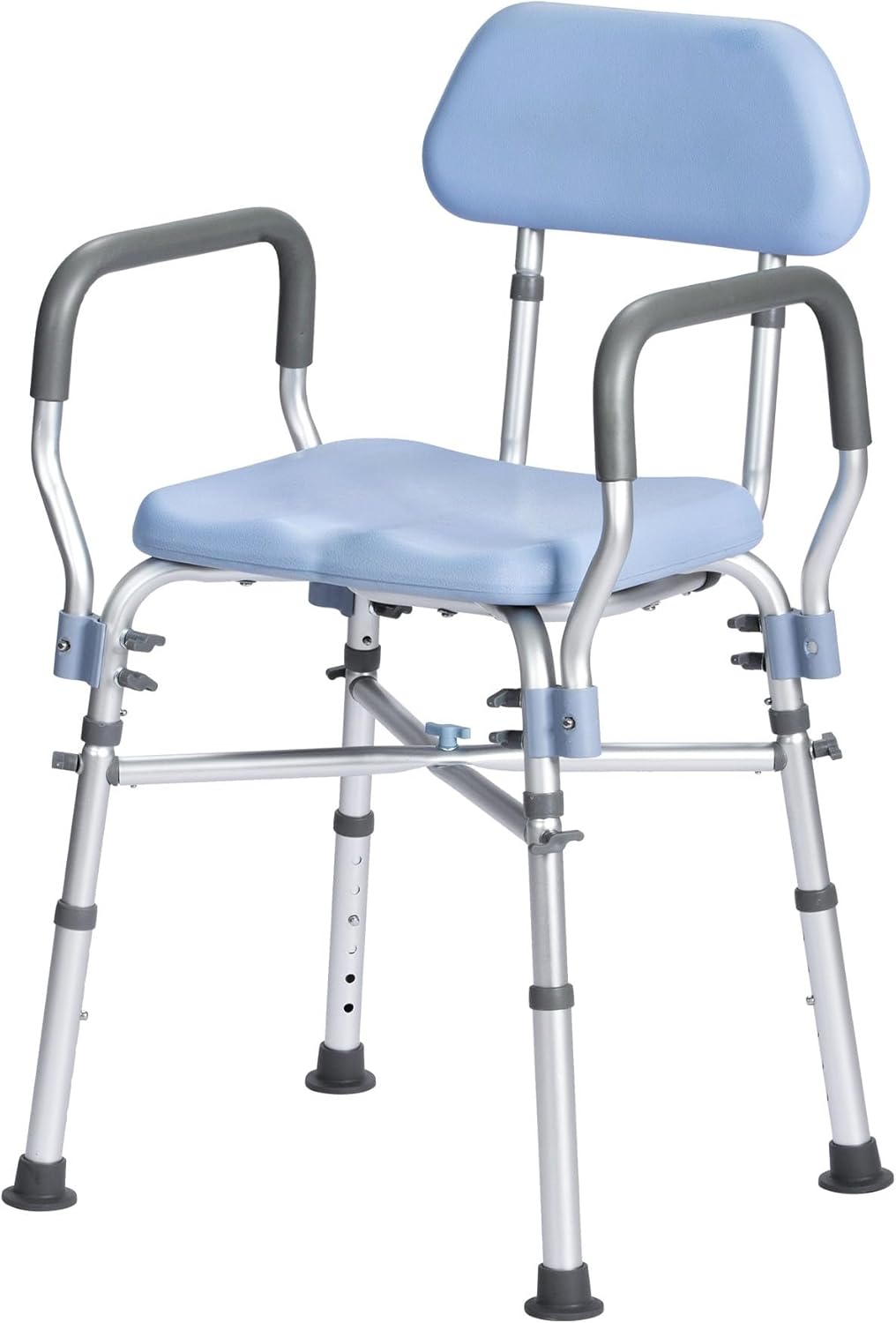 Silla de ducha acolchada de 500 libras, silla de baño resistente con respaldo, asiento de ducha médico para personas mayores, discapacitados y