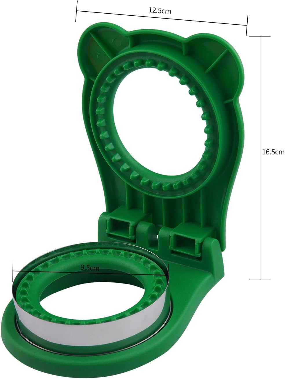 Cortador de sándwich verde  perfecto para sándwiches, galletas y creaciones de bricolaje, cortador y sellador de sándwiches, desoxidante de pan sin