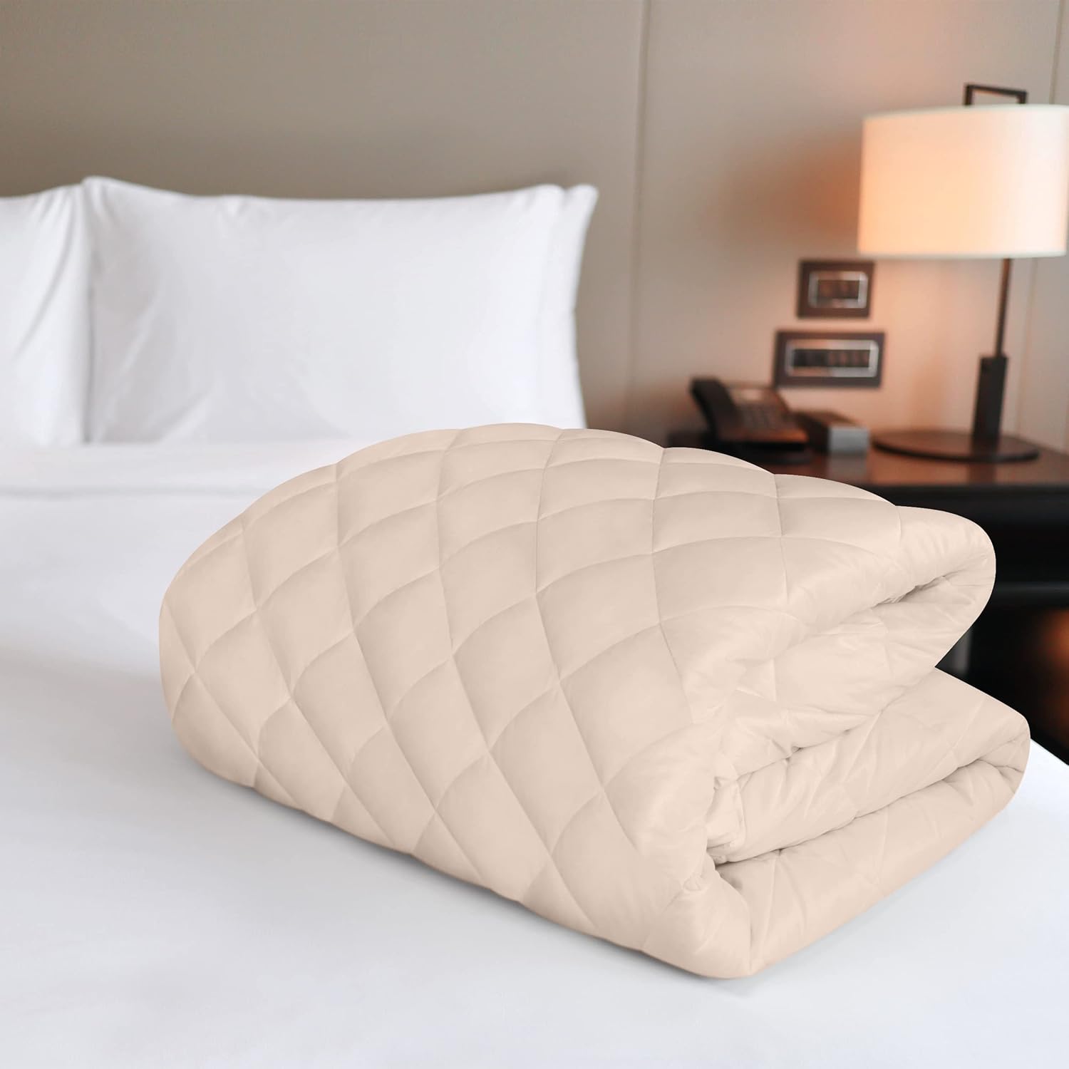 Utopia Bedding Protector de colchón acolchado, tamaño individual, protector de colchón elástico ajustable y funda que se estira hasta 16 pulgadas de