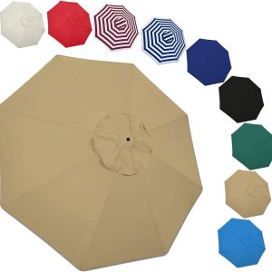 Toldo de repuesto para sombrilla de patio de 6.6 pies, 9 pies10 pies, 6 varillas  8 varillas de repuesto para sombrilla de mesa de mercado de jardín Toldo de repuesto para sombrilla de patio de 6.6 pies, 9 pies10 pies, 6 varillas  8 varillas de repuesto para sombrilla de mesa de mercado de jardín