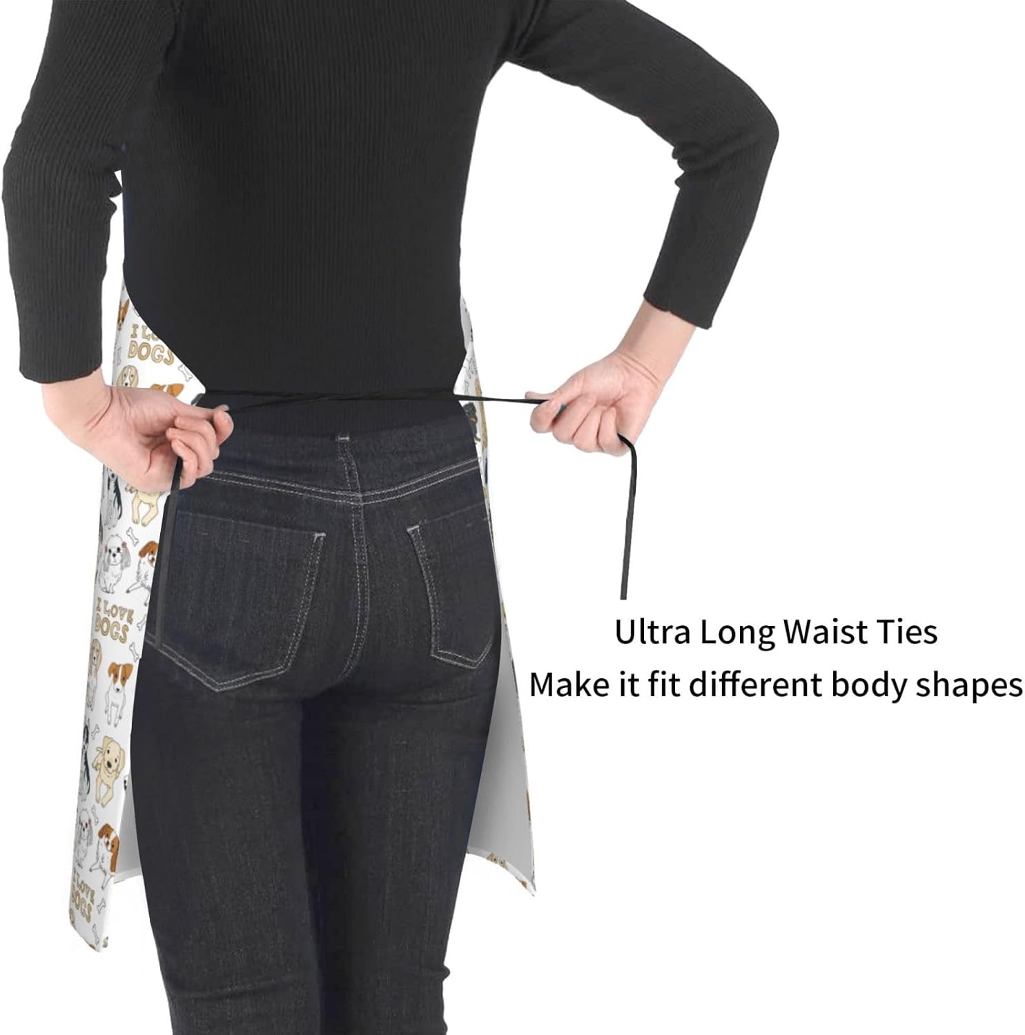 Delantal de aseo, delantal de cocina, delantal de cocina para hombres y mujeres, delantal de jardinería ajustable impermeable con 2 bolsillos