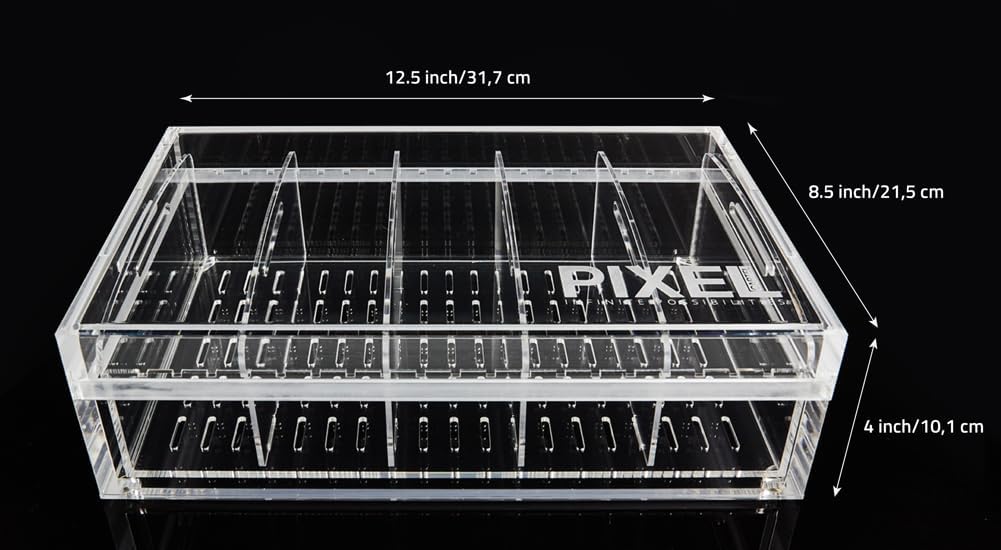 Large Clear Acrylic Humidor  Holds 50-70 Cigars  Airtight – Mess Free – No Seasoning – Activation or Maintenance!