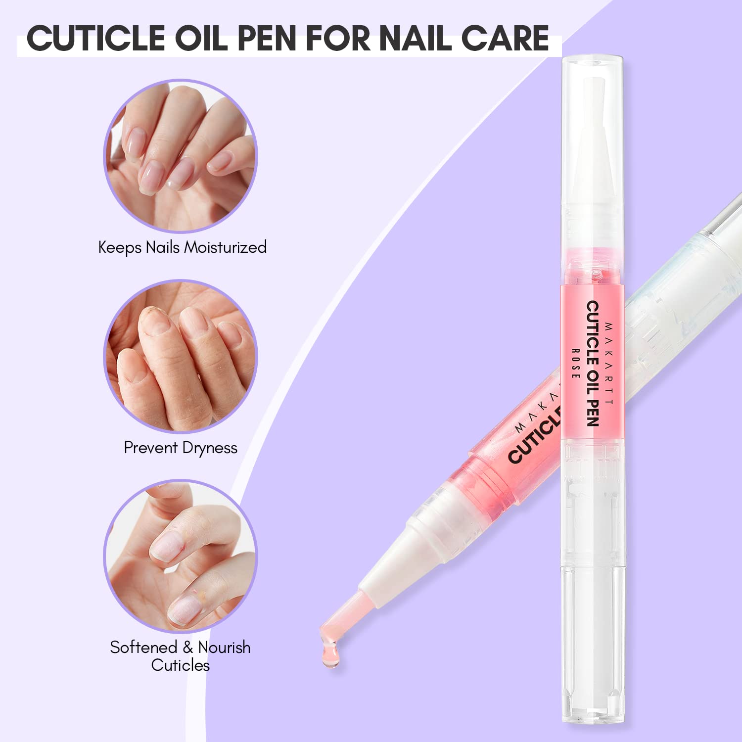 Makartt 4 en 1 Glux Gel Clear Solid Nail Extension Gel Builder Gel Constructor de Uñas Gel de 0.5 fl oz UV Nail Glue Bundle 3Pcs Cutticle Oil Pen