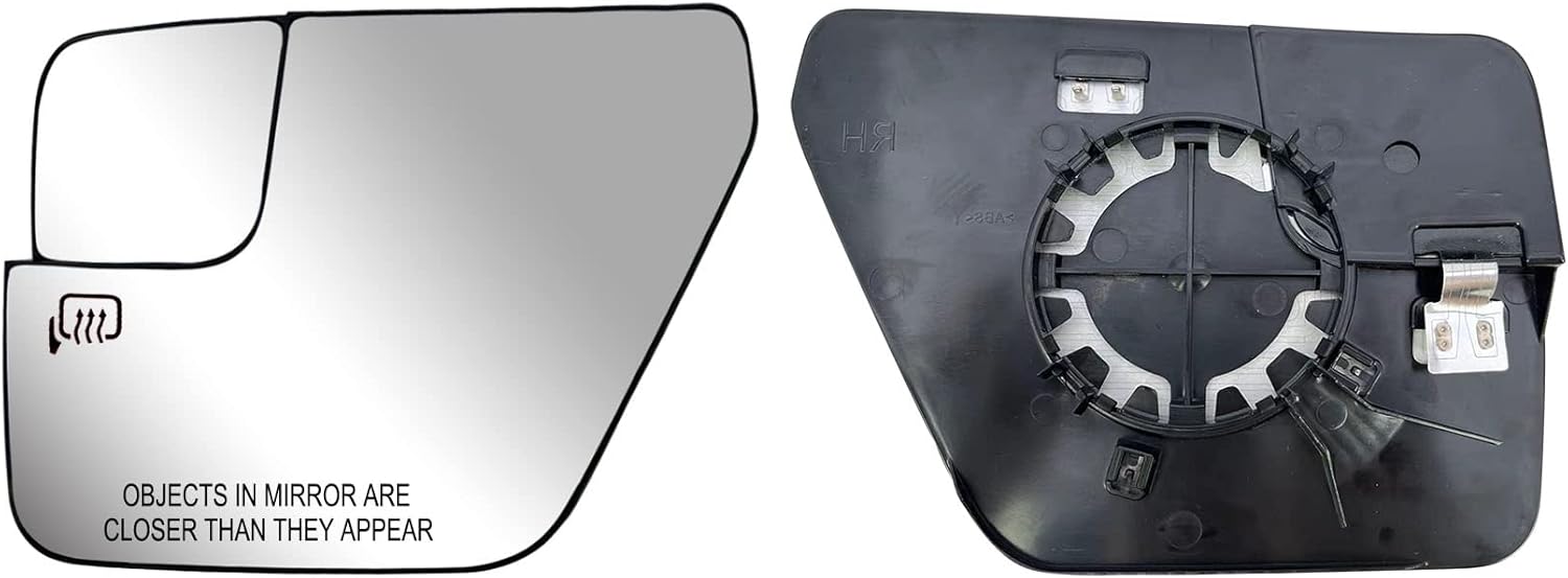 Espejo de repuesto para puerta lateral izquierda del conductor, calentado con vidrio de punto ciego para Ford F-150, año de ajuste 2021 2022 2023